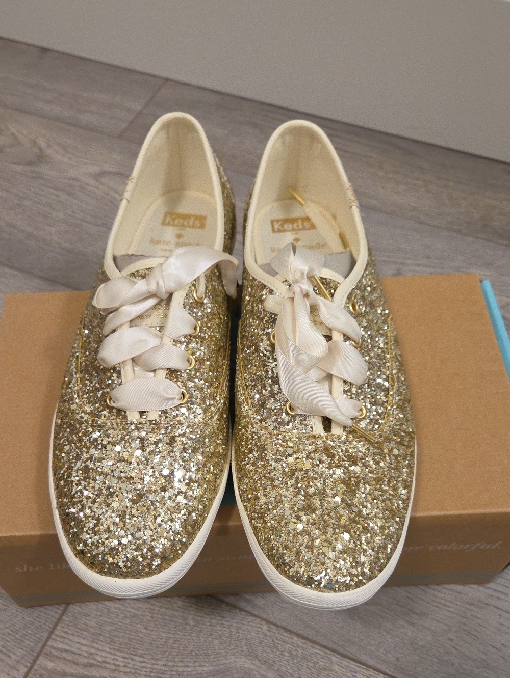 Keds x Kate Spade Gold Glitter Sneakers